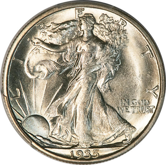 (6596) 1935-D 50C PCGS MS66