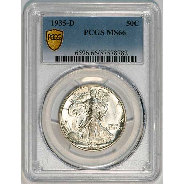 (6596) 1935-D 50C PCGS MS66