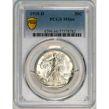 (6596) 1935-D 50C PCGS MS66