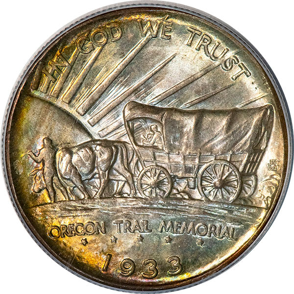 (9343) 1933-D 50C Oregon Old Holder PCGS MS67 CAC