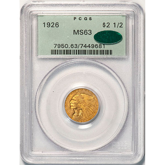 1926 $2.50 Old Holder PCGS MS63 CAC