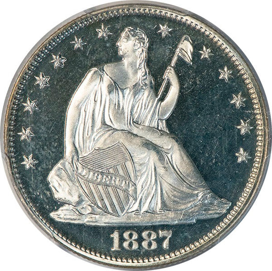(96448) 1887 50C PCGS PR66+DCAM CAC