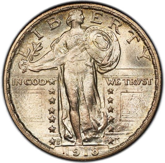 (5724) 1918-S 25C PCGS MS65 CAC