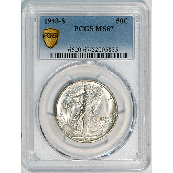 (6620) 1943-S 50C PCGS MS67