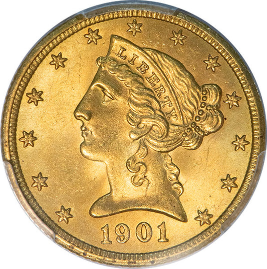 (8404) 1901-S $5 PCGS MS65 CAC