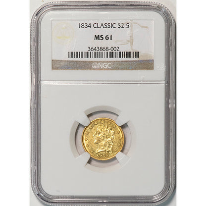 (7692) 1834 $2.50 NGC MS61