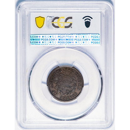 (1066) 1804 1/2C Plain 4, Stems PCGS VF30 CAC