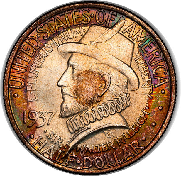 (9367) 1937 50C Roanoke Island CACG MS68 CAC