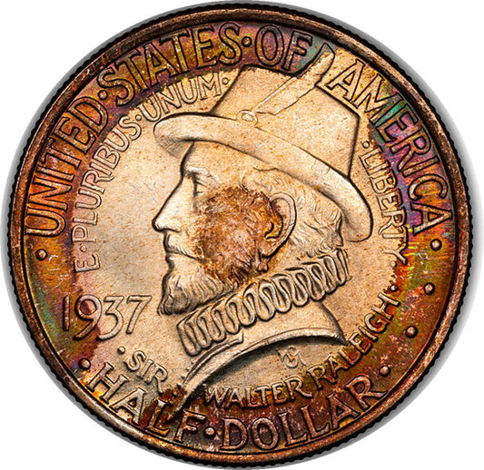 (9367) 1937 50C Roanoke Island CACG MS68 CAC