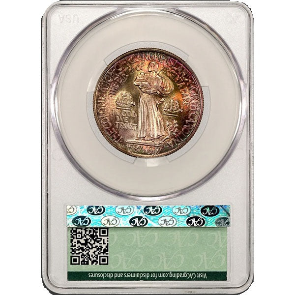 (9367) 1937 50C Roanoke Island CACG MS68 CAC
