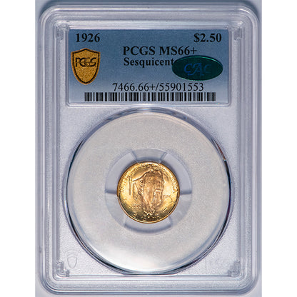 (7466) 1926 $2.50 Sesquicentennial PCGS MS66+ CAC
