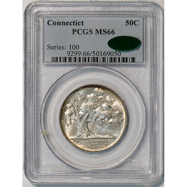 (9299) 1935 50C Connecticut PCGS MS66 CAC