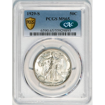 (6590) 1929-S 50C PCGS MS65 CAC