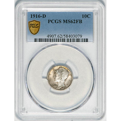 (4907) 1916-D 10C PCGS MS62FB