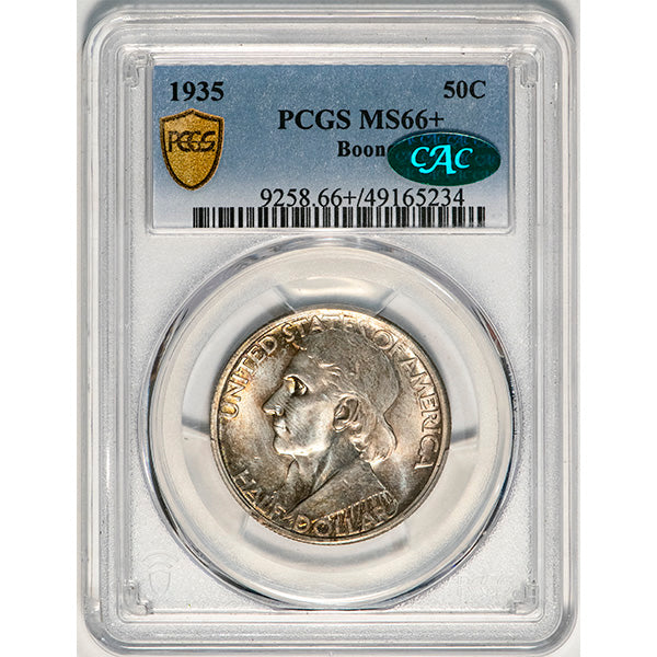 (9258) 1935 50C Boone PCGS MS66+ CAC
