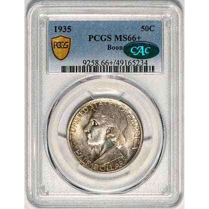 (9258) 1935 50C Boone PCGS MS66+ CAC