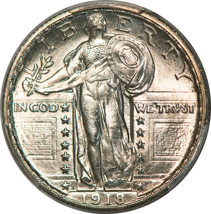 (5723) 1918-D 25C PCGS MS64+FH CAC