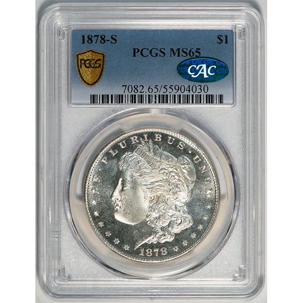 7082) 1878-S $1 PCGS MS65 CAC – HLRC.com