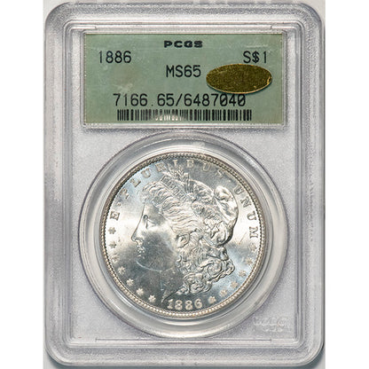 (7166) 1886 $1 PCGS MS65 Gold CAC