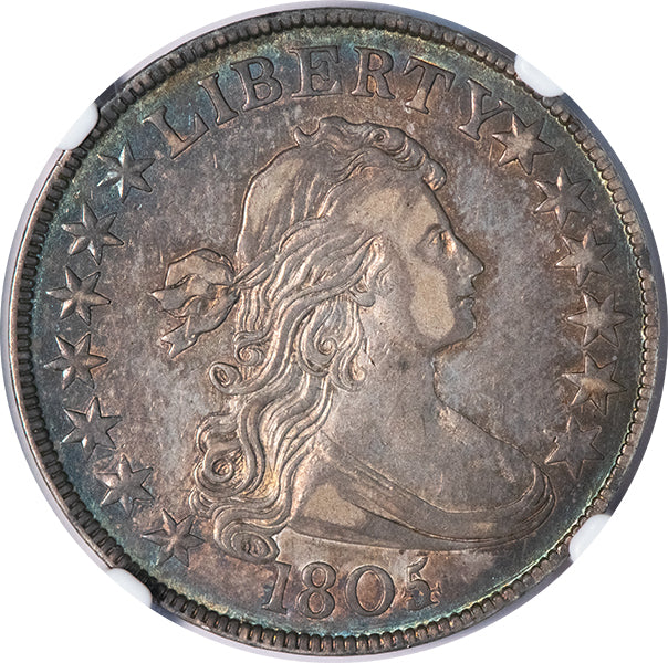 (6070) 1805/4 50C O-102, T-5, R.3 NGC AU55 ***