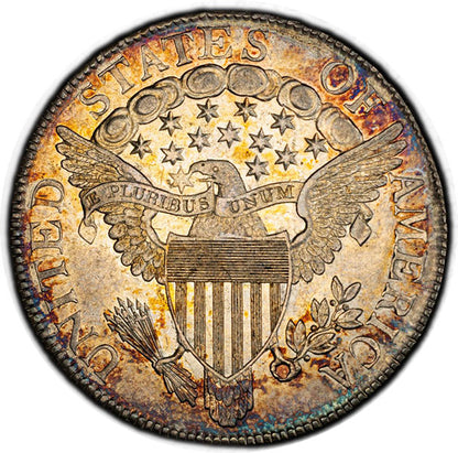 (6073) 1806 50C Pointed 6, No Stem O-109, T-15, R.1 PCGS AU55+