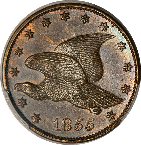 1855 1C J-167, P-193, R.5 PCGS PR64BN CAC