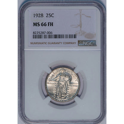 (5767) 1928 25C NGC MS66FH