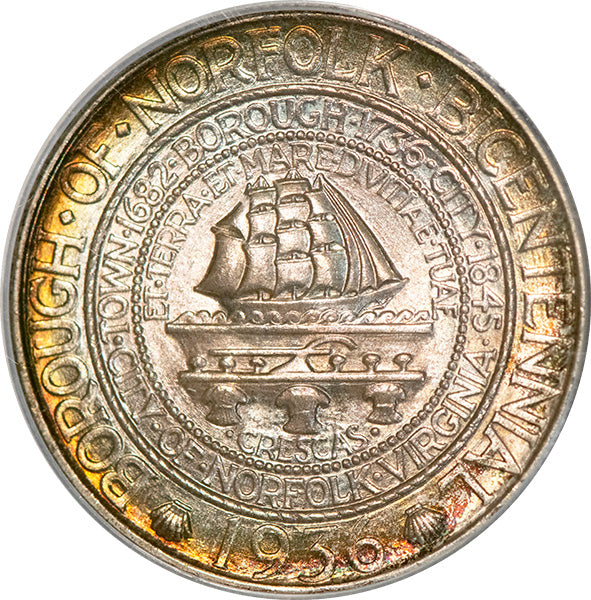 (9337) 1936 50C Norfolk PCGS MS67 CAC