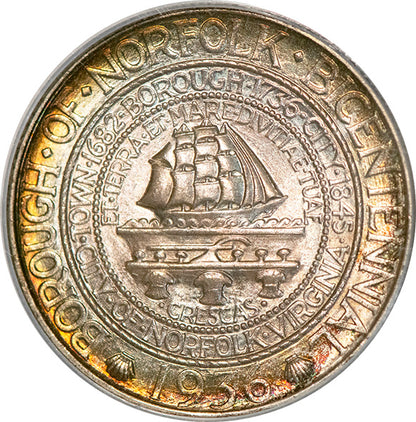 (9337) 1936 50C Norfolk PCGS MS67 CAC
