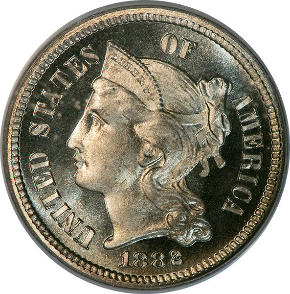 (3778) 1882 3CN PCGS PR66 Gold CAC