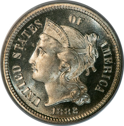 (3778) 1882 3CN PCGS PR66 Gold CAC