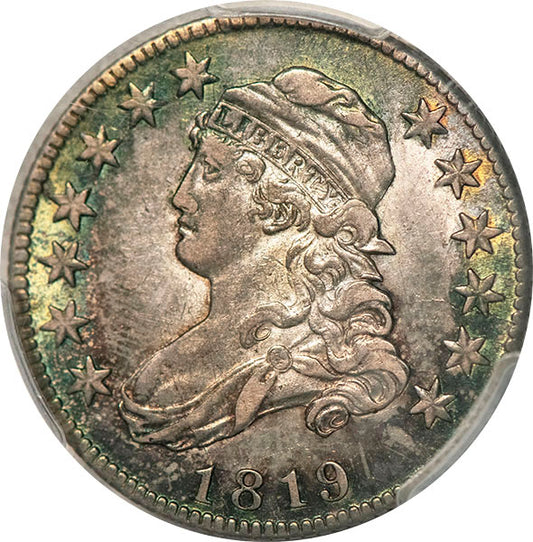 1819 25C Small 9 B-3 PCGS AU50