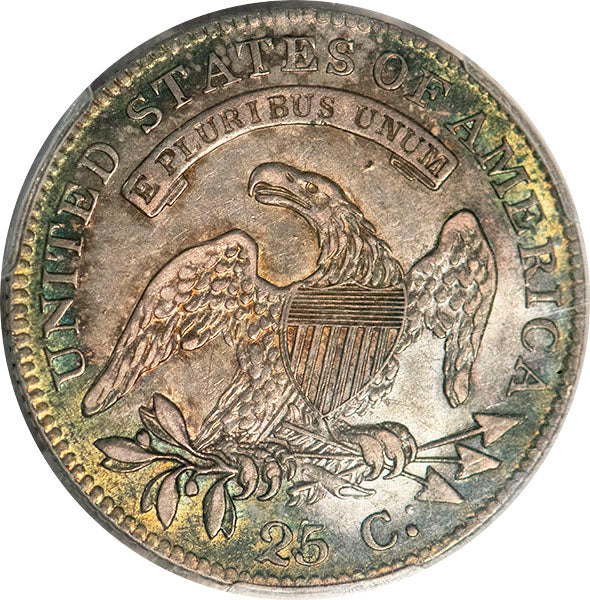 1819 25C Small 9 B-3 PCGS AU50