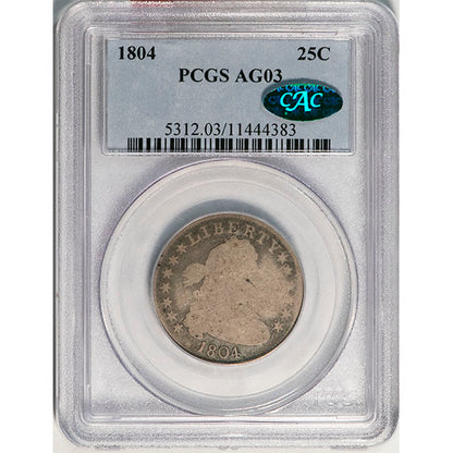 1804 25 PCGS AG03 CAC