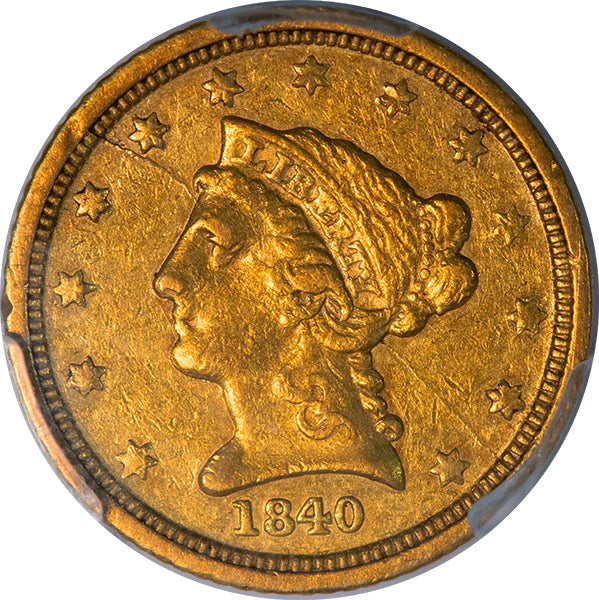 (7719) 1840-D $2.50 PCGS AU50