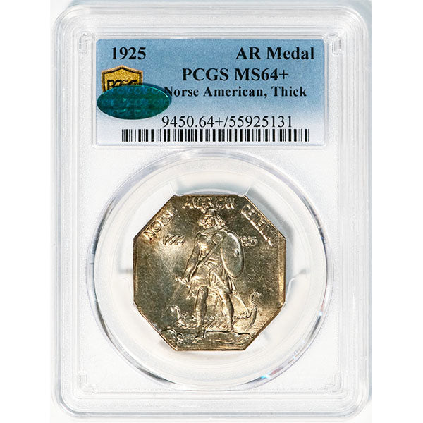 (9450) 1925 Norse Medal Thick PCGS MS64+ CAC