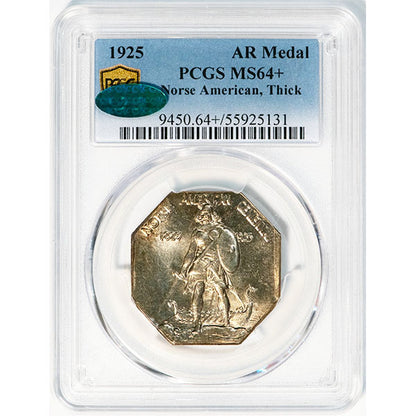 (9450) 1925 Norse Medal Thick PCGS MS64+ CAC