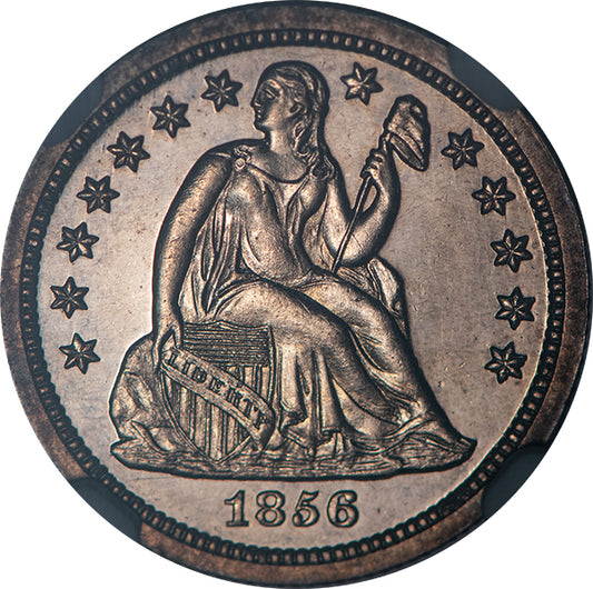 (84745) 1856 10C NGC PR64+CAM CAC