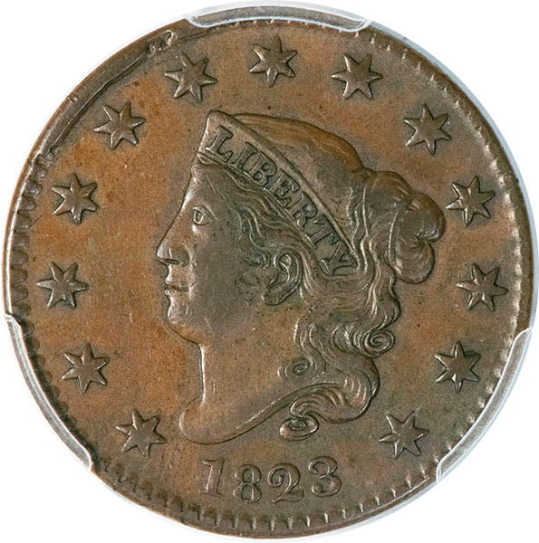 (1627) 1823 1C PCGS XF40 CAC