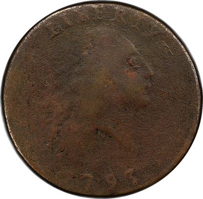 (1340) 1793 1c PCGS Gen Environmental Damage VG Detail, S-1