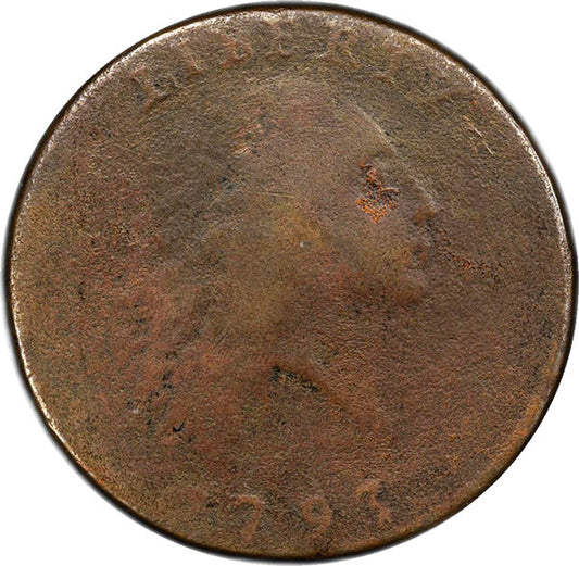 (1340) 1793 1c PCGS Gen Environmental Damage VG Detail, S-1