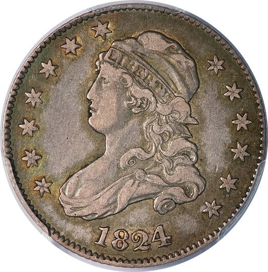(5335) 1824/2 25C PCGS XF40