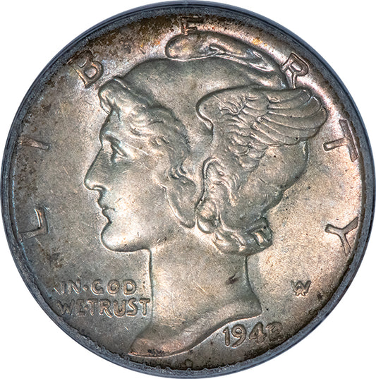 (5036) 1942/1 10C PCGS AU58 CAC