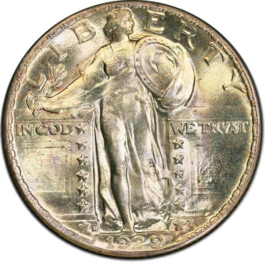(5775) 1929-D 25C PCGS MS65FH