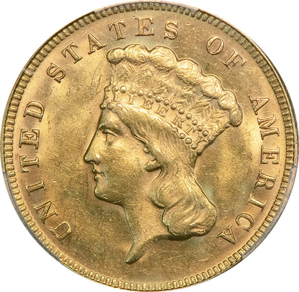 (7998) 1874 $3 PCGS MS61