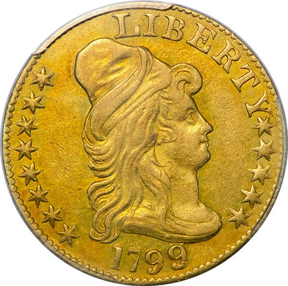 (8077) 1799 $5 PCGS AU55 Large Stars Reverse