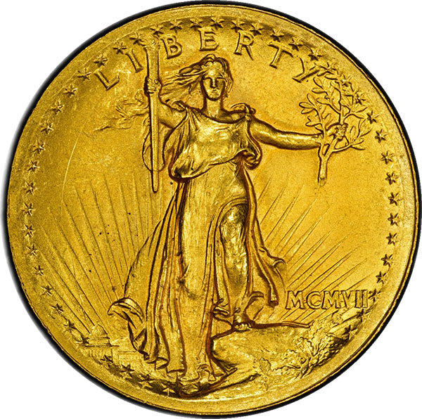 (9135) 1907 $20 PCGS Genuine UNC Detail