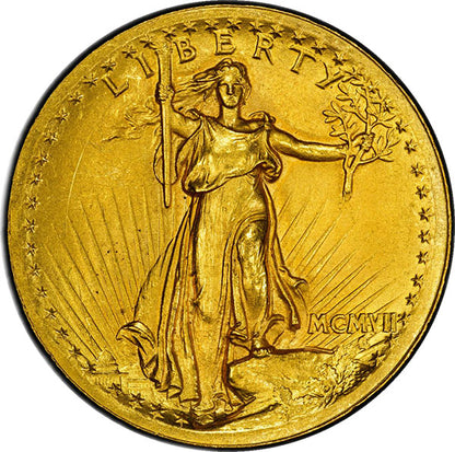 (9135) 1907 $20 PCGS Genuine UNC Detail