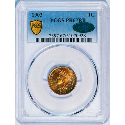 (2397) 1903 1C PCGS PR67RB CAC