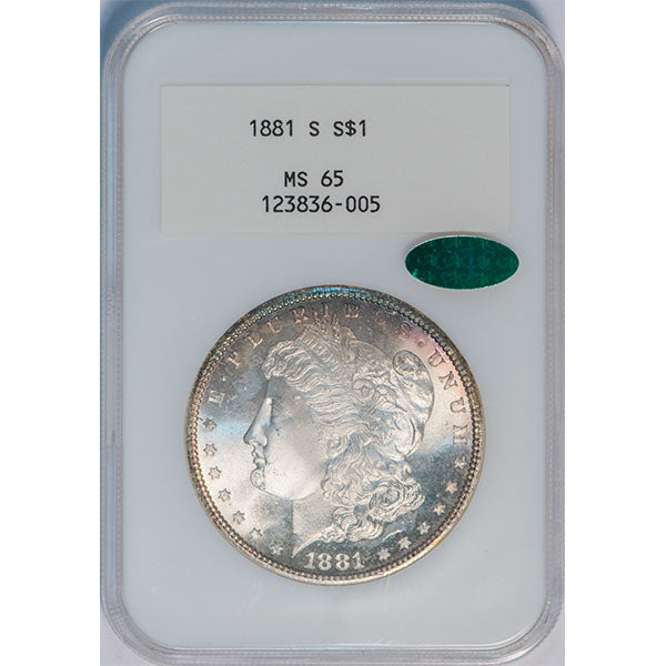 (7130) 1881-S $1 NGC MS65 CAC